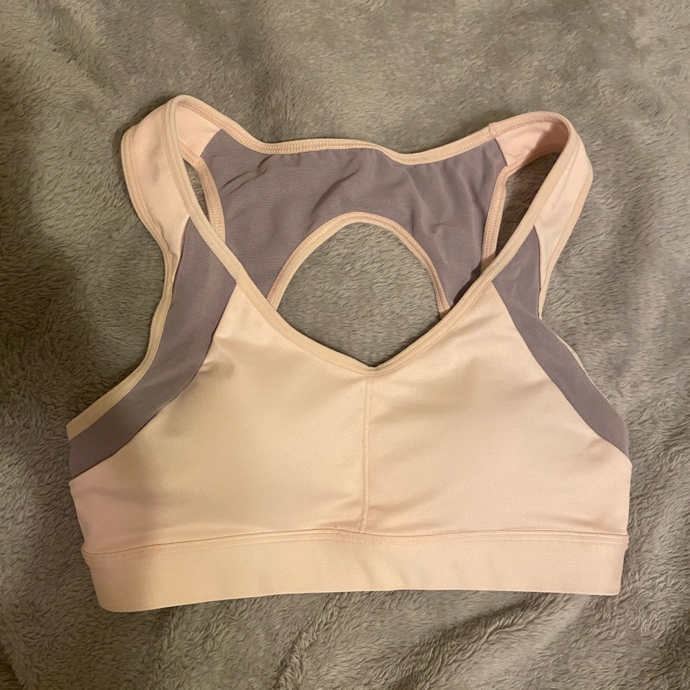 Light pink sports bra